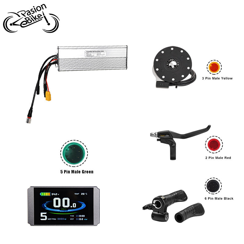 Pasion Ebike Conversion Kit 48V Hub Wheel Motor 1500W Electric Bike Conversion Kit for 20 24 26 27.5 700C 28 29inch bike Rear Wheel