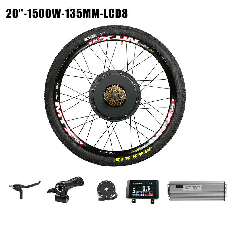 PASION E BIKE Conversion Set For Electric Bike Motor Wheel 1500W Electric Bike Wheel Motor Kit or 52V 17ah 20ah 30ah Electric Bike Battery Pack