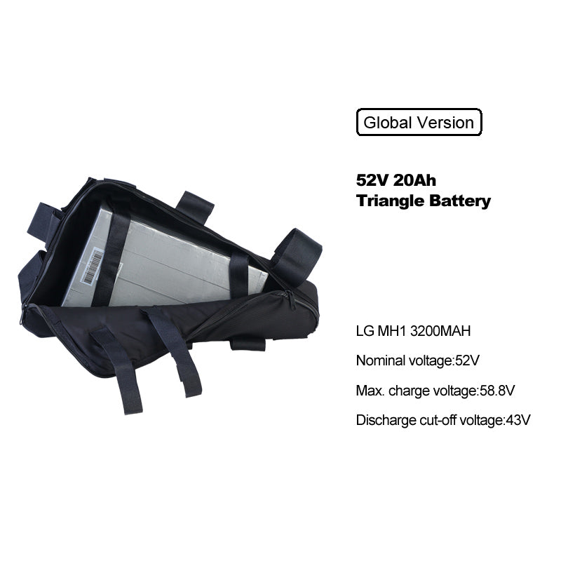 52V Triangle Battery 52V 30AH Electrical Bike Battery Li Ion 52V 20Ah E Bike Batterie Pack Electric Bike Wheel Lithium Battery