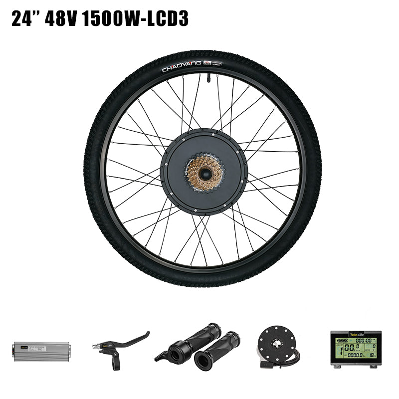 Pasion Ebike Electric Bike Conversion Kit 48V 1500W Rear Motor Wheel for 26" Bicycle Electric Conversion Kit