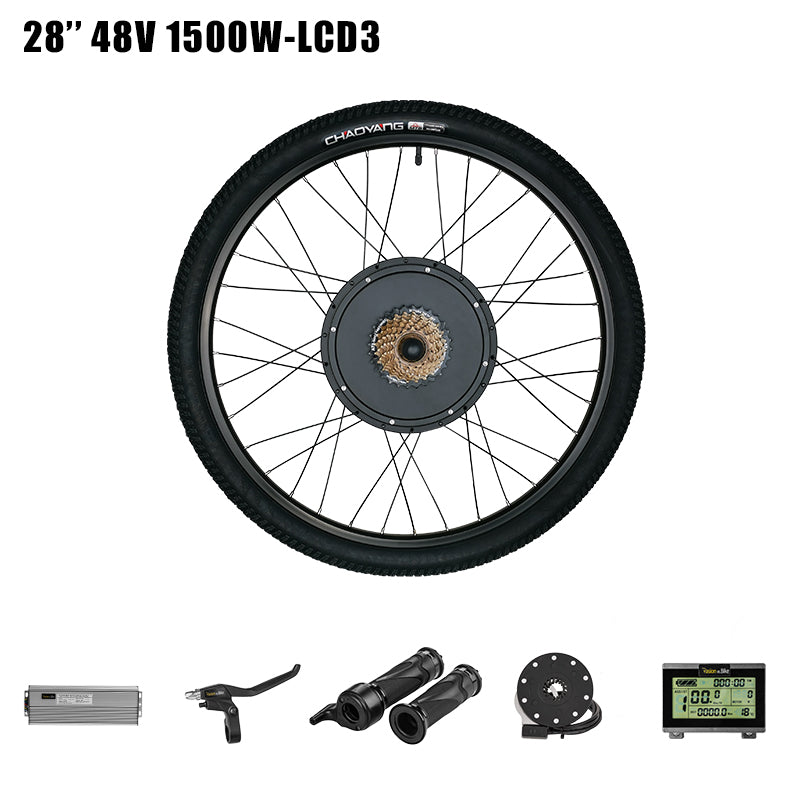 Pasion Ebike Electric Bike Conversion Kit 48V 1500W Rear Motor Wheel for 26" Bicycle Electric Conversion Kit
