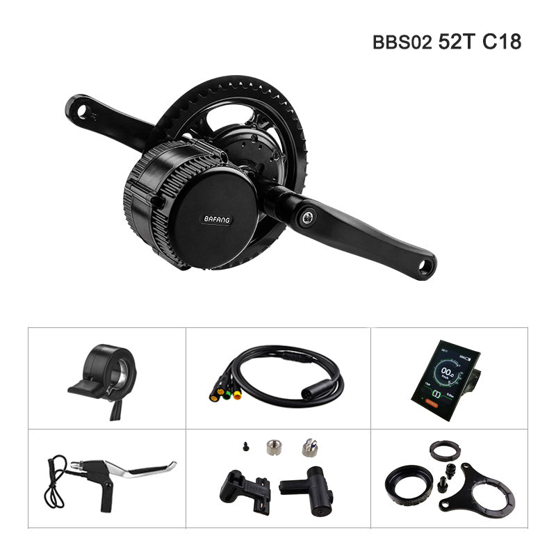 Pasion eBike 48v750w Bafang BBS02 Mid Drive Motor 8fun BBS02 Electric Bike Conversion Kits Bafang Motor Kit Central e-Bike Engine