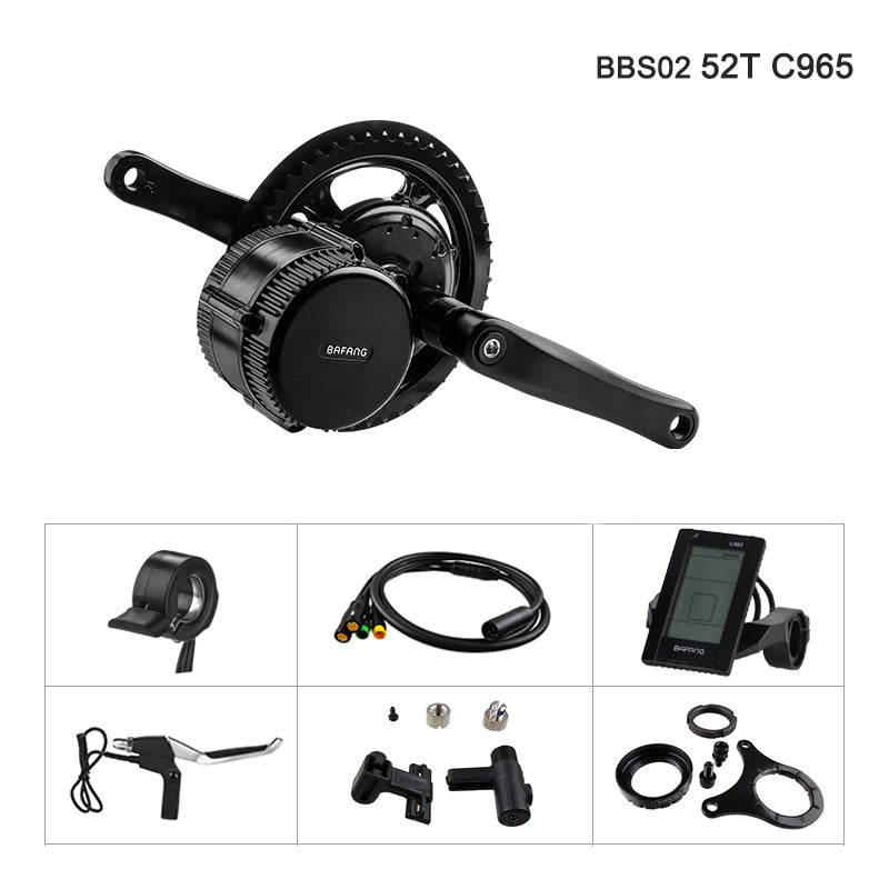 Pasion eBike 48v750w Bafang BBS02 Mid Drive Motor 8fun BBS02 Electric Bike Conversion Kits Bafang Motor Kit Central e-Bike Engine