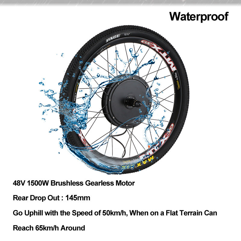 Electric Wheel Motor Kit 1500W 48V Electric Bike Conversion Kit 145mm e Bike Set for Electric Bicycle Motor Wheel 1500W Cassette