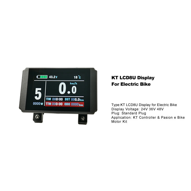 roller PASION Ebike Display LCD8U 24V 36V 48V Electric Bike Display For KT ContElectric Bicycle Display LCD8U 9 orders