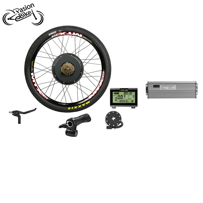 Pasion Ebike Conversion Kit 48V Hub Wheel Motor 1500W Electric Bike Conversion Kit for 20 24 26 27.5 700C 28 29inch  bike Rear Wheel