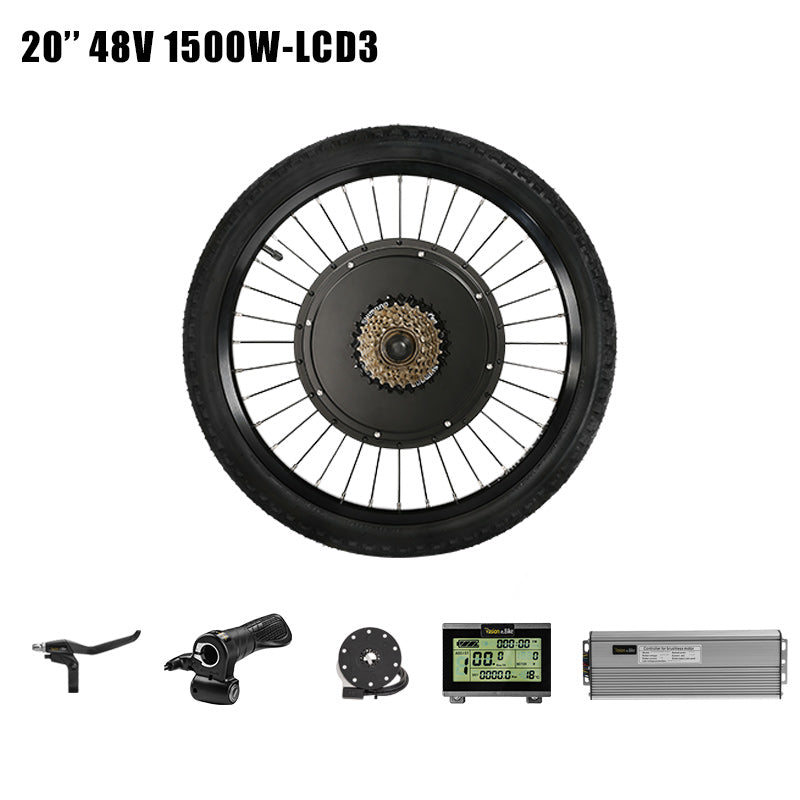 Pasion Ebike Conversion Kit 48V Hub Wheel Motor 1500W Electric Bike Conversion Kit for 20 24 26 27.5 700C 28 29inch  bike Rear Wheel