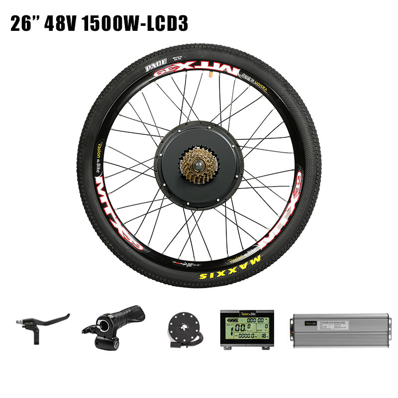 Pasion Ebike Conversion Kit 48V Hub Wheel Motor 1500W Electric Bike Conversion Kit for 20 24 26 27.5 700C 28 29inch  bike Rear Wheel