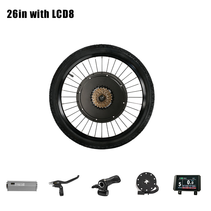 48V 1000W 26 Front Wheel Electric Bicycle Motor Conversion Kit Cycle eBike  Hub