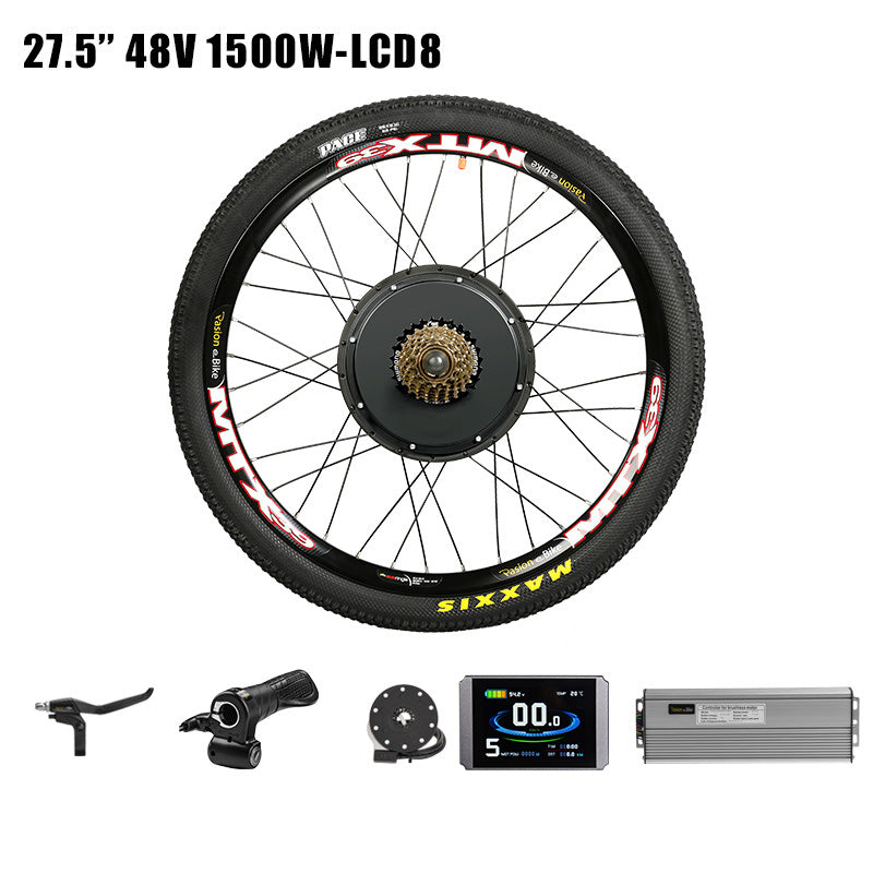 Pasion Ebike Conversion Kit 48V Hub Wheel Motor 1500W Electric Bike Conversion Kit for 20 24 26 27.5 700C 28 29inch  bike Rear Wheel