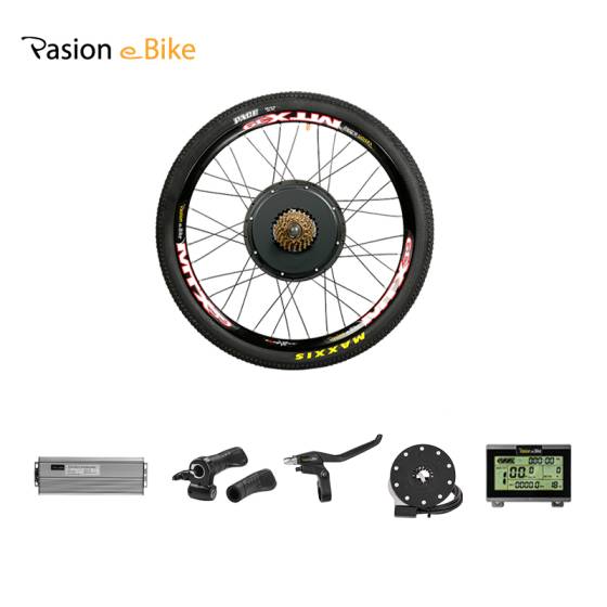 Pasion Ebike Conversion Kit 48V Hub Wheel Motor 1500W Electric Bike Conversion Kit for 20 24 26 27.5 700C 28 29inch  bike Rear Wheel